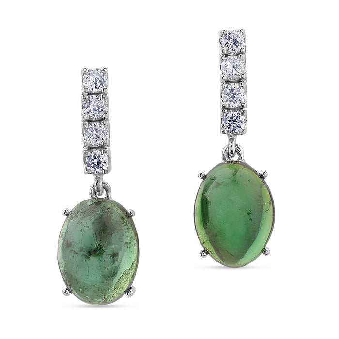 Pendientes-riviere-oro-blanco-turmalina-verde|Ref J4474PB