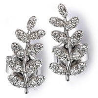 Pendientes-trepadores-oro-blanco-hoja-diamantes - Ref J5107TB_Chocrón Joyeros
