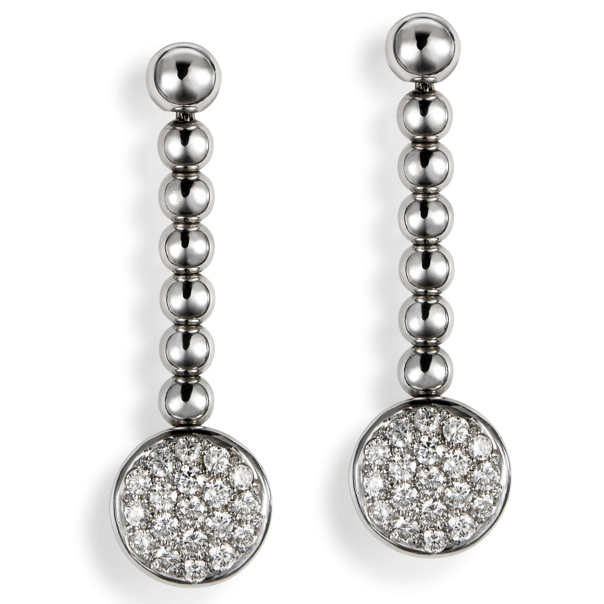 pendientes-bubbles-oro-blanco-diamantes-brillantes - Ref J4187PB Chocrón Joyeros