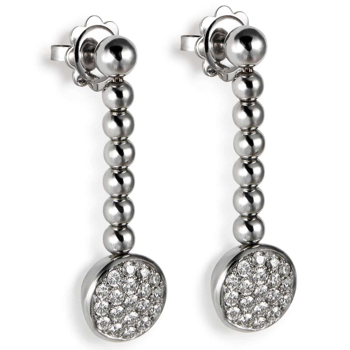 pendientes-bubbles-oro-blanco-diamantes-brillantes - Ref J4187PB Chocrón Joyeros