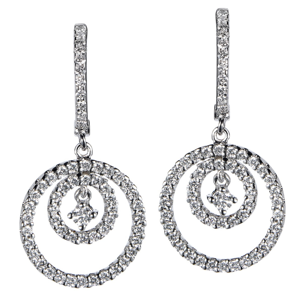 Pendientes_geometrich_oro_blanco_circulos_concentricos_diamantes_ Ref J4194PB_Chocrón Joyeros