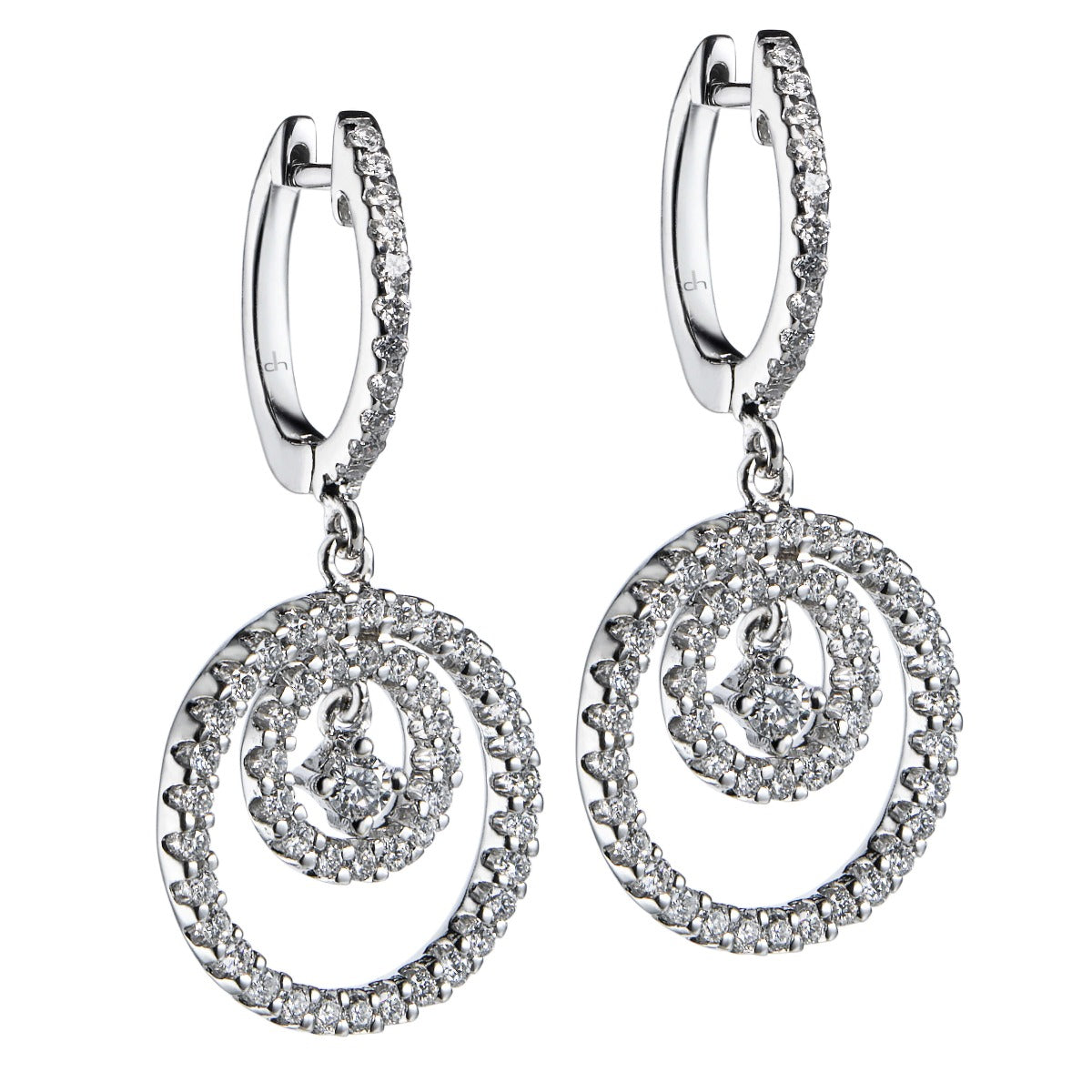 Pendientes_geometrich_oro_blanco_circulos_concentricos_diamantes_ Ref J4194PB_Chocrón Joyeros