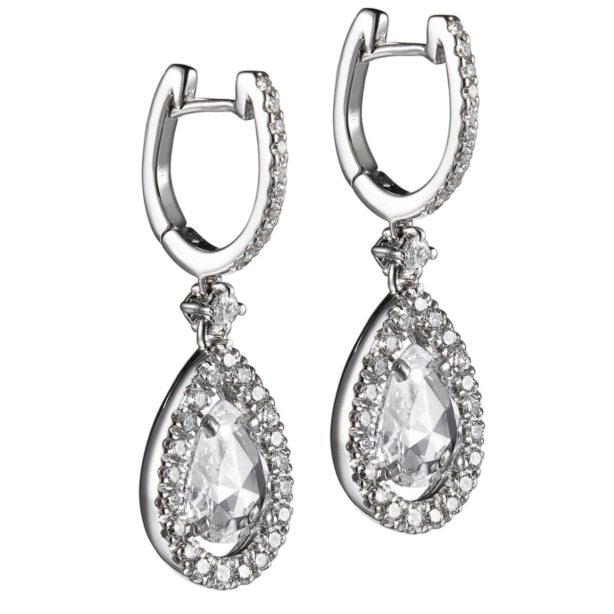 pendientes_largos_oro_blanco_diamantes_talla_pera_brillantes_- Ref J5593PB_Chocron_Joyeros