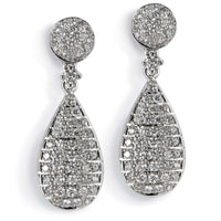 Pendientes-largos-oro-blanco-diamantes - Ref J4803PB