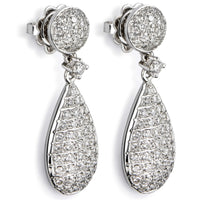 Pendientes-largos-oro-blanco-diamantes - Ref J4803PB