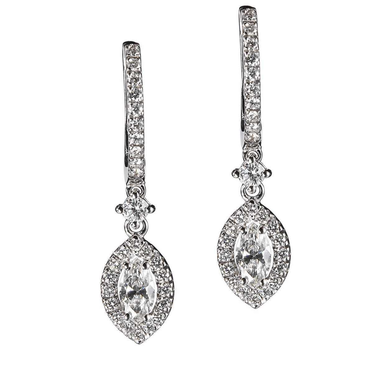 pendientes_oro_blanco_diamantes_marquise_brillantes_- Ref J5592PB_Chocron_Joyeros