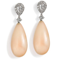 Pendientes-oro-blanco-diamantes-coral-talla-oval - Ref J5507PB