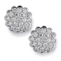 Pendientes de oro blanco con diamantes - Ref J5254TB_Chocrón Joyeros