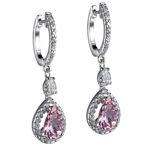 Pendientes_oro_blanco_morganita_pera_diamantes_ Ref J5357PB_Chocrón Joyeros