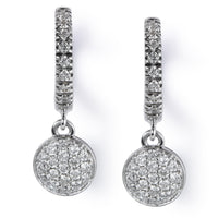 Pendientes de novia de oro blanco con diamantes talla brillante - Ref J5256PB_Chocrón Joyeros
