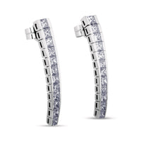 pendientes tornillos largos oro blanco con diamantes_lateral_J4754PB_Chocrón Joyeros