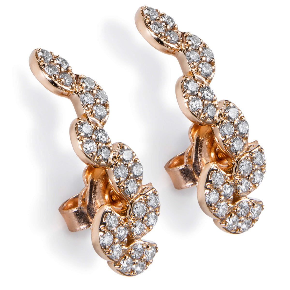 Pendientes_trepadores_rama_oro_rosa_diamantes_ Ref J5412TB_Chocrón Joyeros