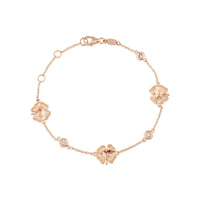 Pulsera-Clover-oro-rosa-diamantes - Ref J4556PLB