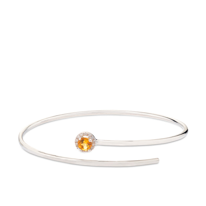 pulsera-muelle-oro-blanco-diamantes-cuarzo-citrino - Ref J4881PLB