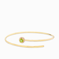 pulsera-muelle-oro-amarillo-diamantes-peridoto - Ref J4883PLB