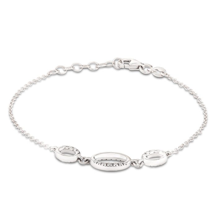 pulsera-oro-blanco-círculos-ovales-diamantes - Ref J4858PLB