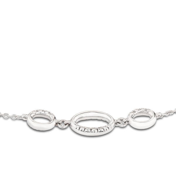 pulsera-oro-blanco-círculos-ovales-diamantes - Ref J4858PLB