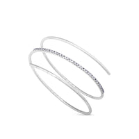 Pulsera de muelle 3 vueltas de oro blanco con diamantes