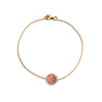 Pulsera-oro-rosa-rodonita-diamantes - Ref J3687PLB