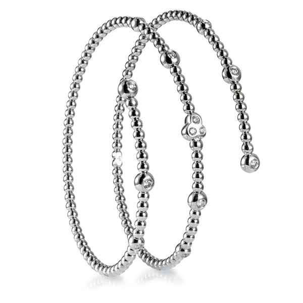 Pulsera-bubbles-muelle-3-vueltas-oro-blanco-diamantes-chaton- Ref J5154PLB_Chocrón Joyeros