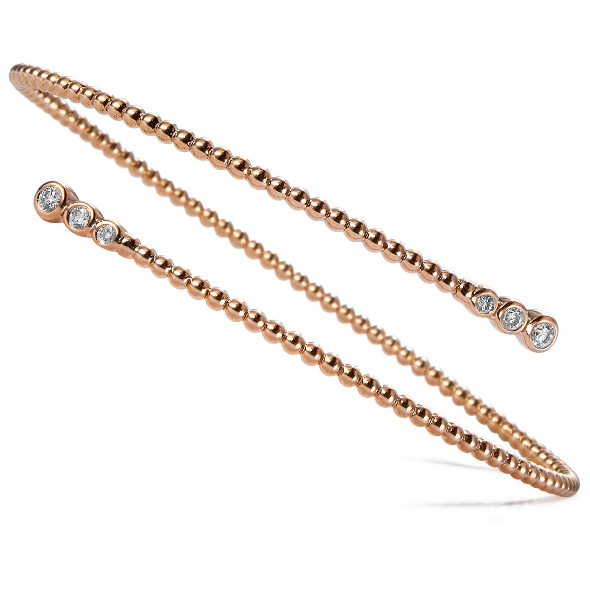 Pulsera Bubbles oro rosa con 6 diamantes en chatón- Ref J5152PLB_Chocrón Joyeros