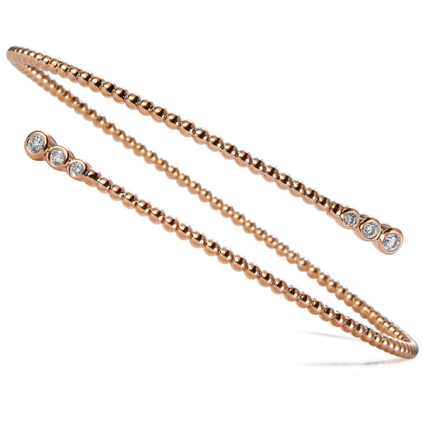 Pulsera Bubbles oro rosa con 6 diamantes en chatón- Ref J5152PLB_Chocrón Joyeros