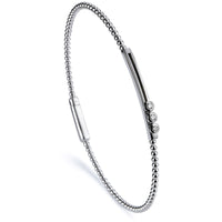 Pulsera Bubbles oro blanco con 3 diamantes en chatón móviles- Ref J5305PB_Chocrón Joyeros