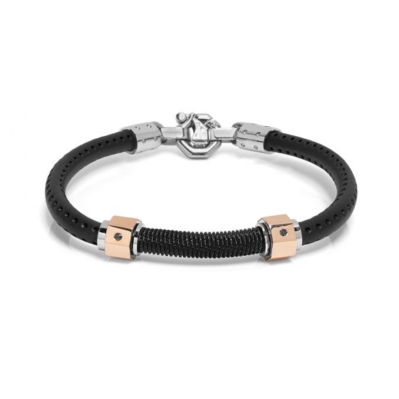 Pulsera_hombre_acero_oro