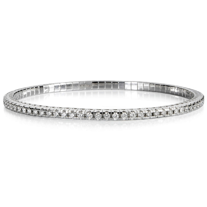 pulsera-riviere-extensible-oro-blanco-diamantes-brillantes - Ref J5141plb Chocrón Joyeros