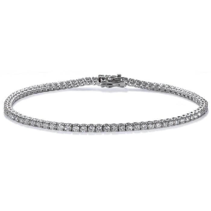 Pulsera Riviere oro blanco con diamantes talla brillante - Ref J5165PLB_Chocrón Joyeros