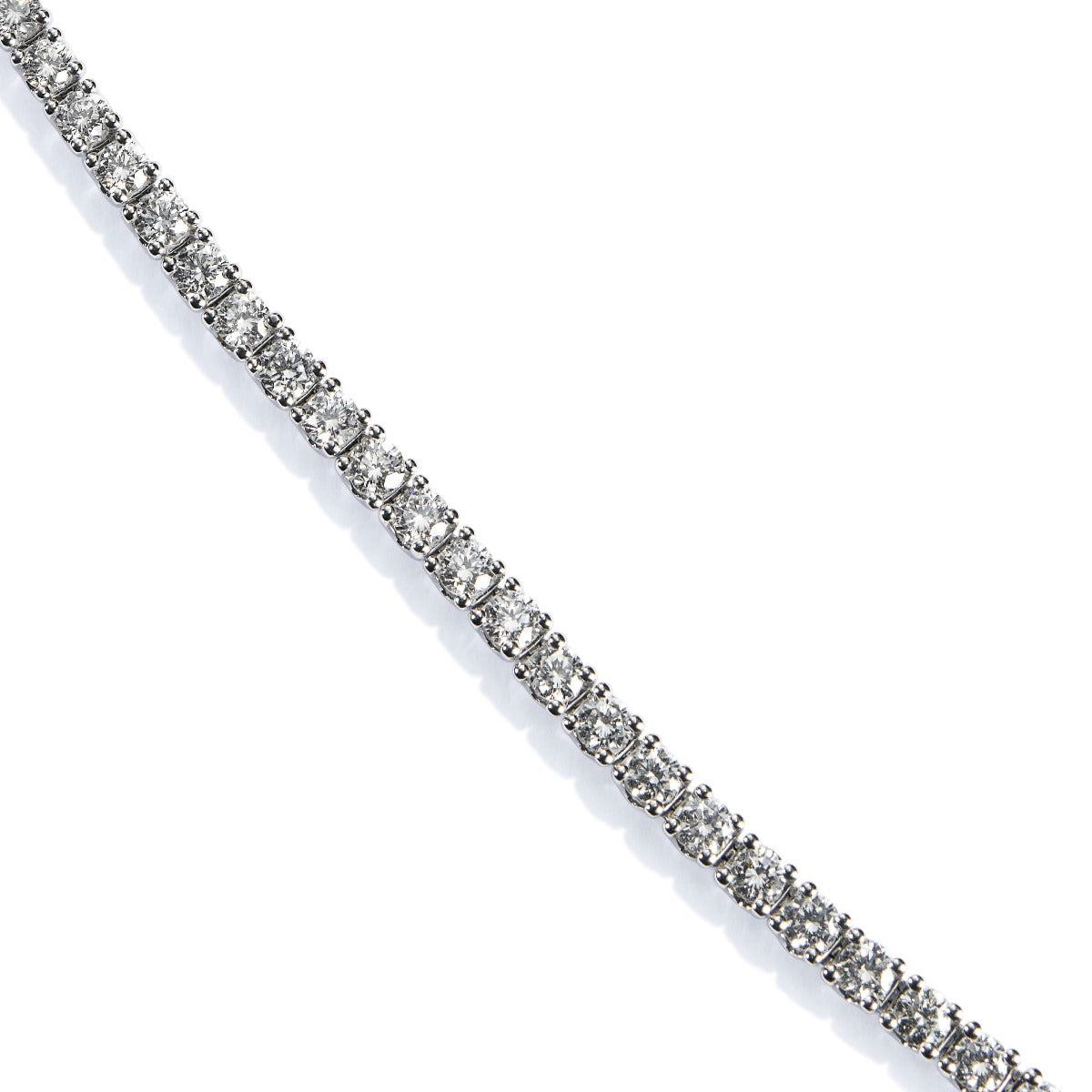 Pulsera-riviere-oro-blanco-diamantes-brillantes-garra - Ref J5446PLB Chocrón Joyeros