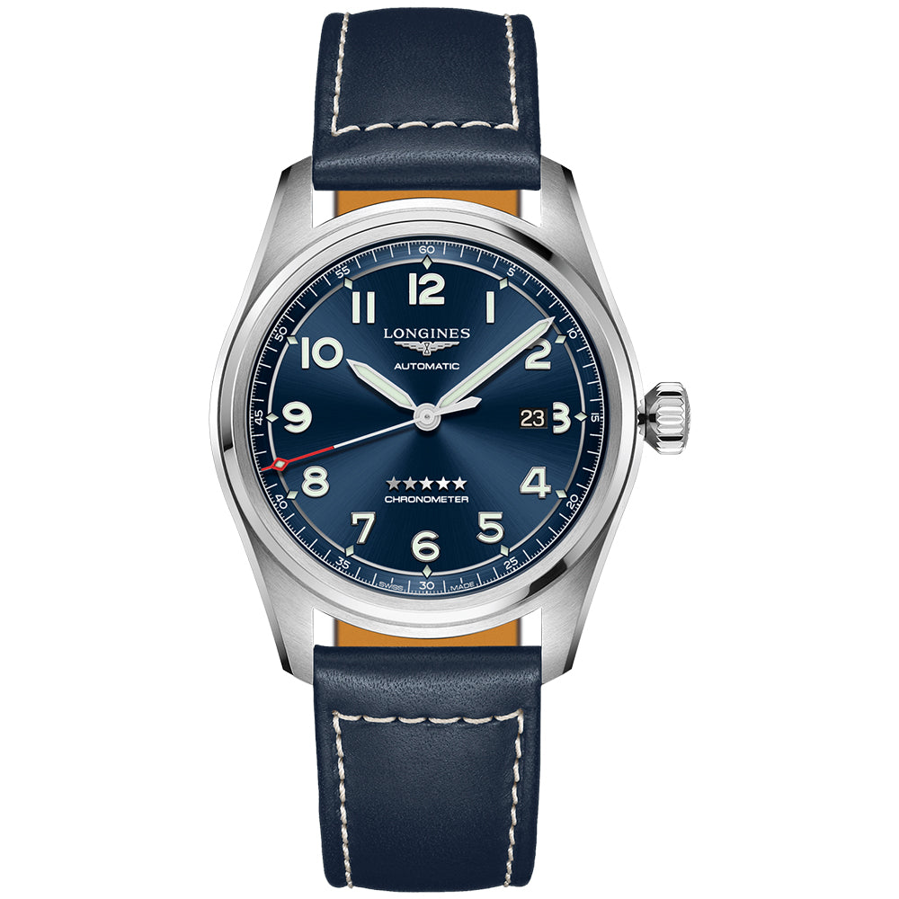 Longines Spirit Acero Esfera Azul 42 mm Auto (Set correas intercambiables)