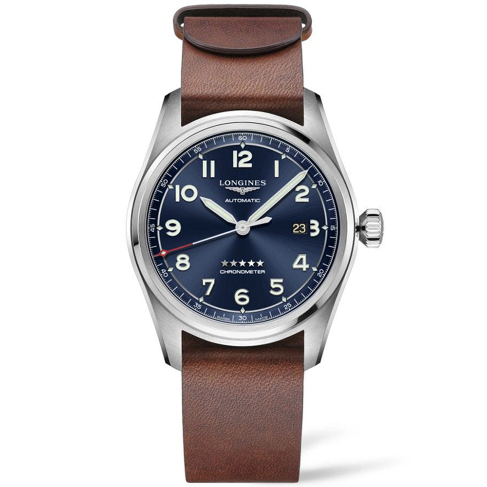 Longines Spirit Acero Esfera Azul 42 mm Auto (Set correas intercambiables)