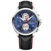 Baume et Mercier Clifton Club edición limitada en 44mm, esfera azul, cronógrafo y correa de piel de becerro negra