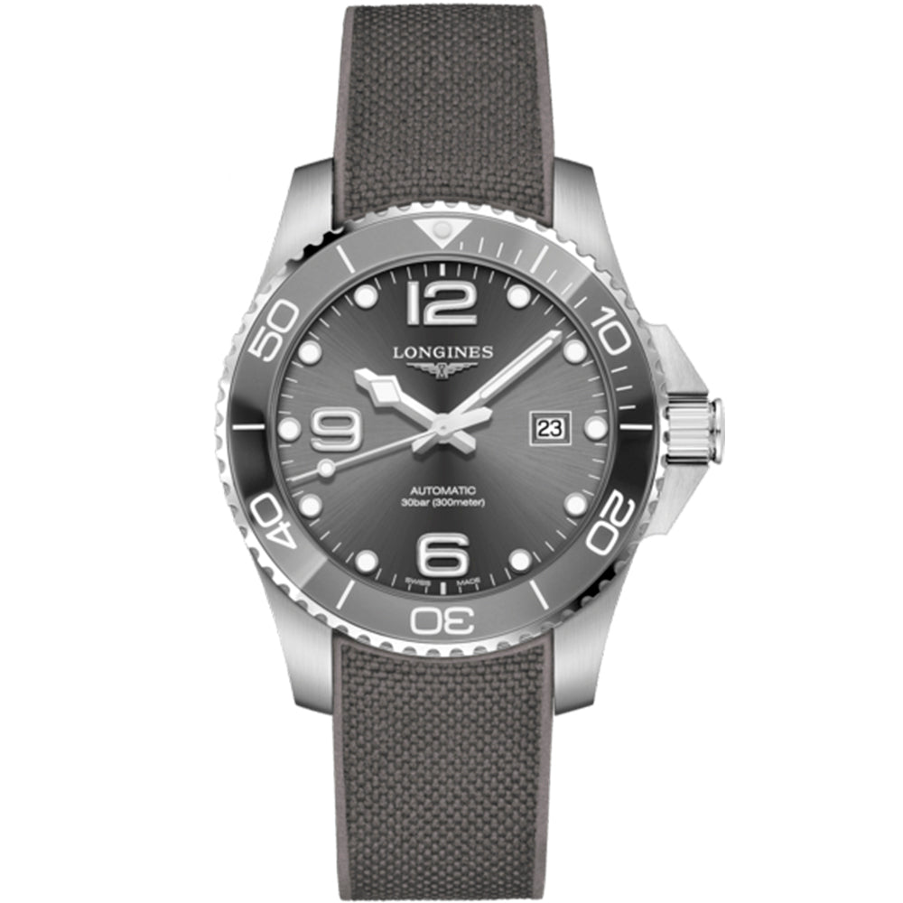 reloj hombre Longines Hydorconquest 41mm gris caucho_Chocrón joyeros_L37824769