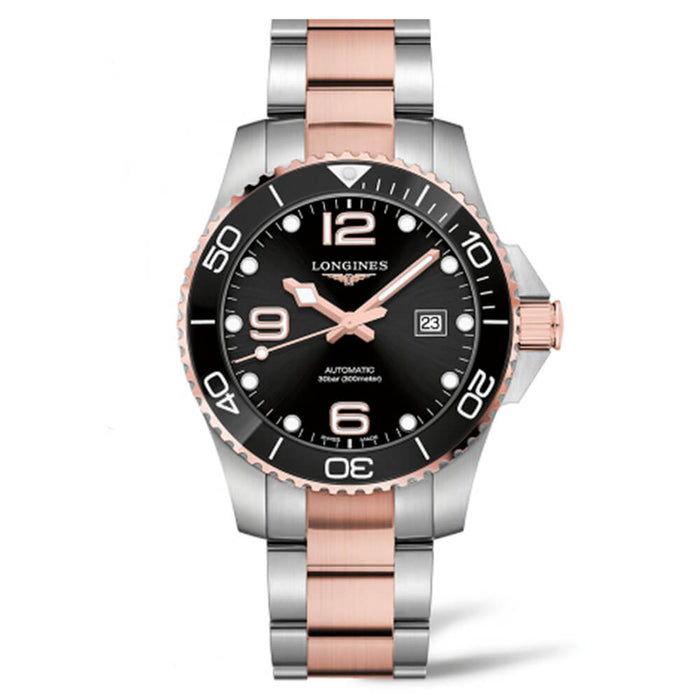 Longines Hydroconquest 43mm Acero y PVD Rosa Esfera Negra_L37823587_Chocron joyeros