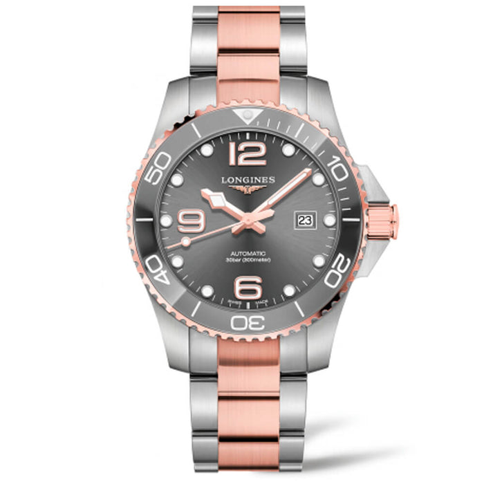 Longines Hydroconquest 43mm Acero y PVD Rosa Esfera Gris_L37823787_Chocron joyeros