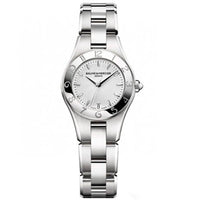 Baume & Mercier Linea, caja y brazalete de acero, esfera blanca, 27mm