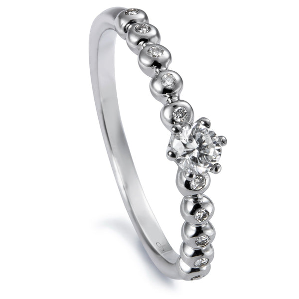 Solitario Bubbles oro blanco con diamantes- Ref J5188SB_Chocrón Joyeros