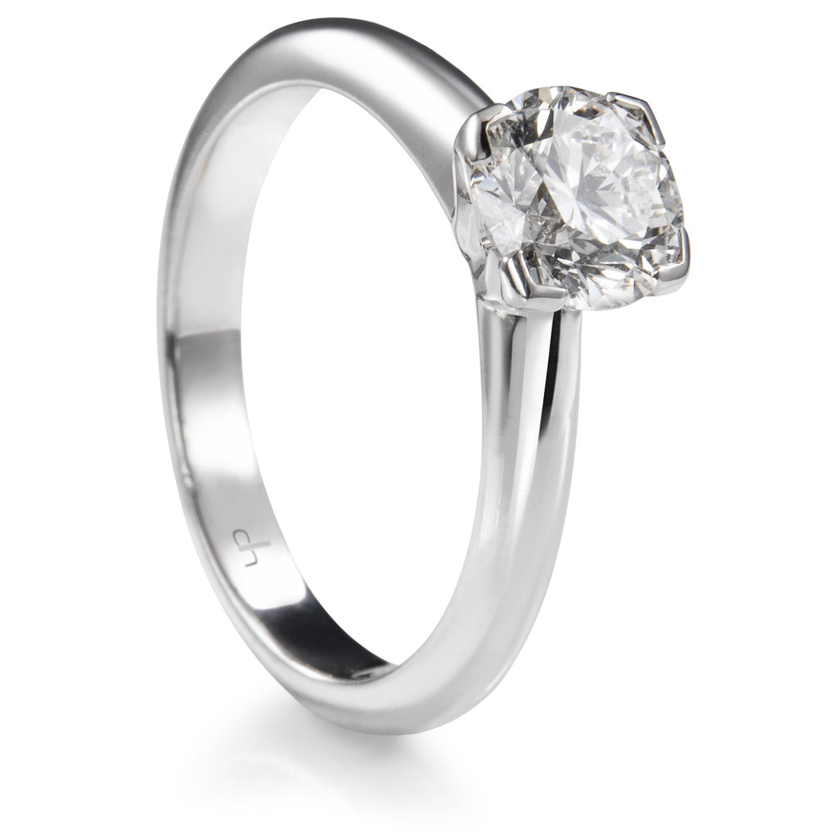 Solitario_oro_blanco_diamante_princesa_1_quilate - Ref J4289SB_Chocron_Joyeros