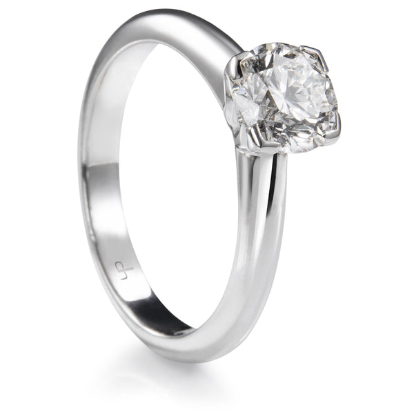 Solitario_oro_blanco_diamante_princesa_1_quilate - Ref J4289SB_Chocron_Joyeros