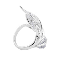 Sortija "Nature" de oro blanco con diamantes 