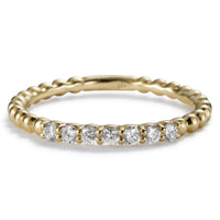 Sortija Media Alianza Bubbles oro amarillo con diamantes- Ref J5131SB_Chocrón Joyeros