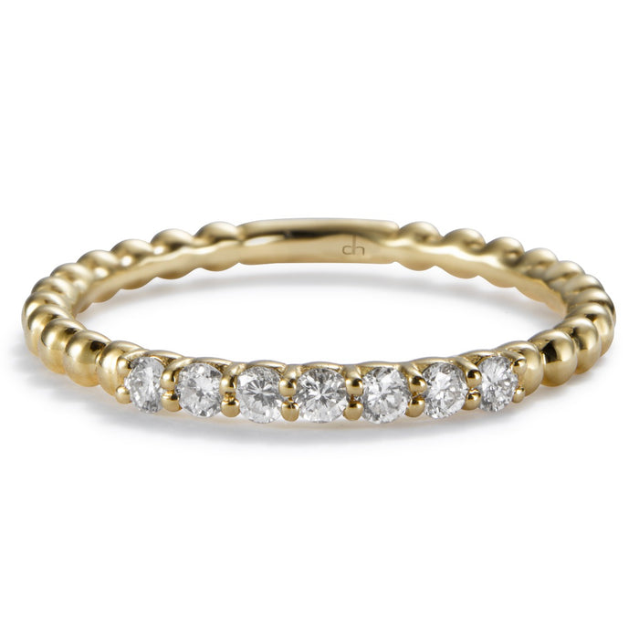 Sortija Media Alianza Bubbles oro amarillo con diamantes- Ref J5131SB_Chocrón Joyeros