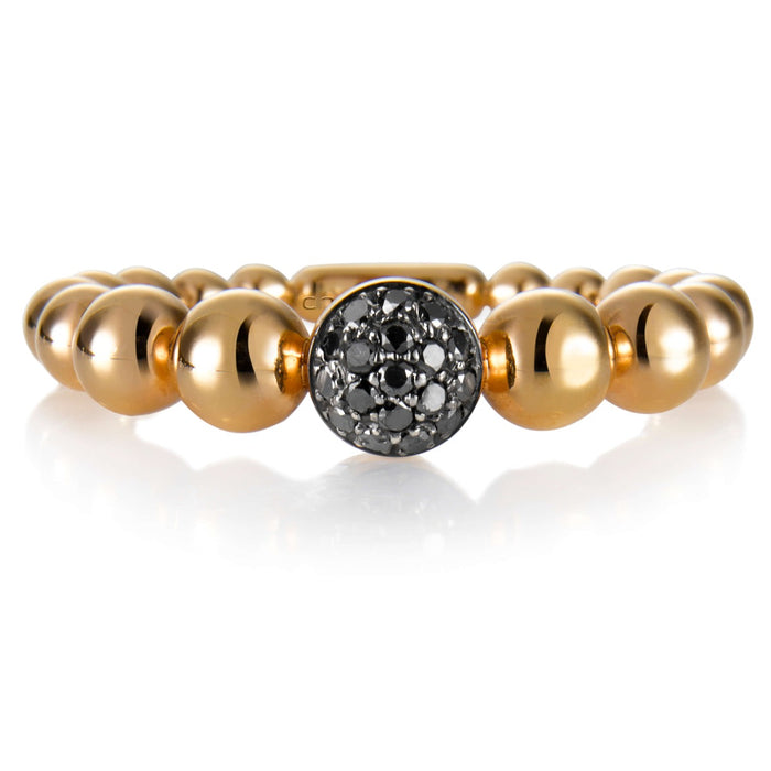 Sortija-bubbles-oro-rosa-diamantes-negros - Ref J5518SB