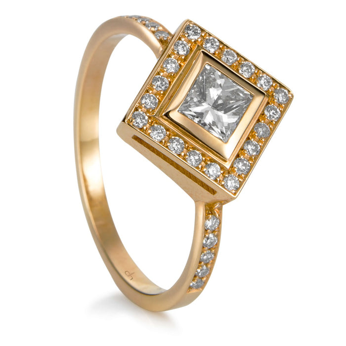 Sortija-oro-rosa-diamantes-princesa-rombo - Ref J4810SB
