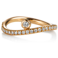 sortija-wave-media-alianza-oro-rosa-brillantes-chaton - Ref j5129sb Chocrón Joyeros
