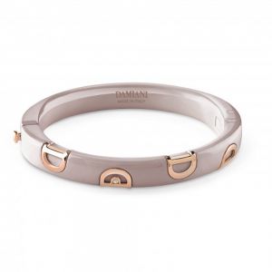 Pulsera-damiani-icon-ceramica-capuchino-oro-rosa-diamante - Ref 20062743