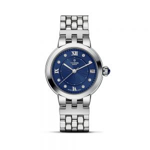 Tudor Clair de Rose esfera azul con diamantes 34mm