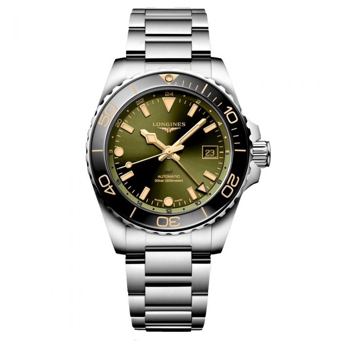 Longines Hydroconquest GMT verde 41mm Chocr n Joyeros